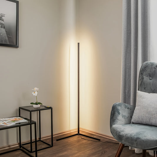 Corner Floor Lamp With RGB LED Remote App Music Sync