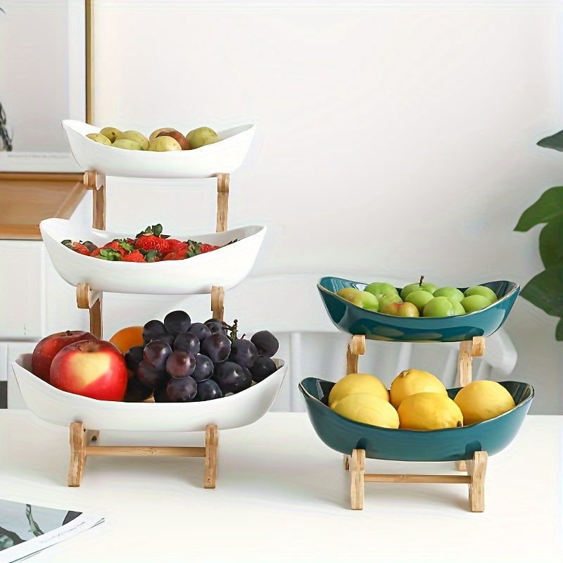 BRODARK Luxury Fruit Stand Double Layer Serving Tray - Revitalize Mind Body
