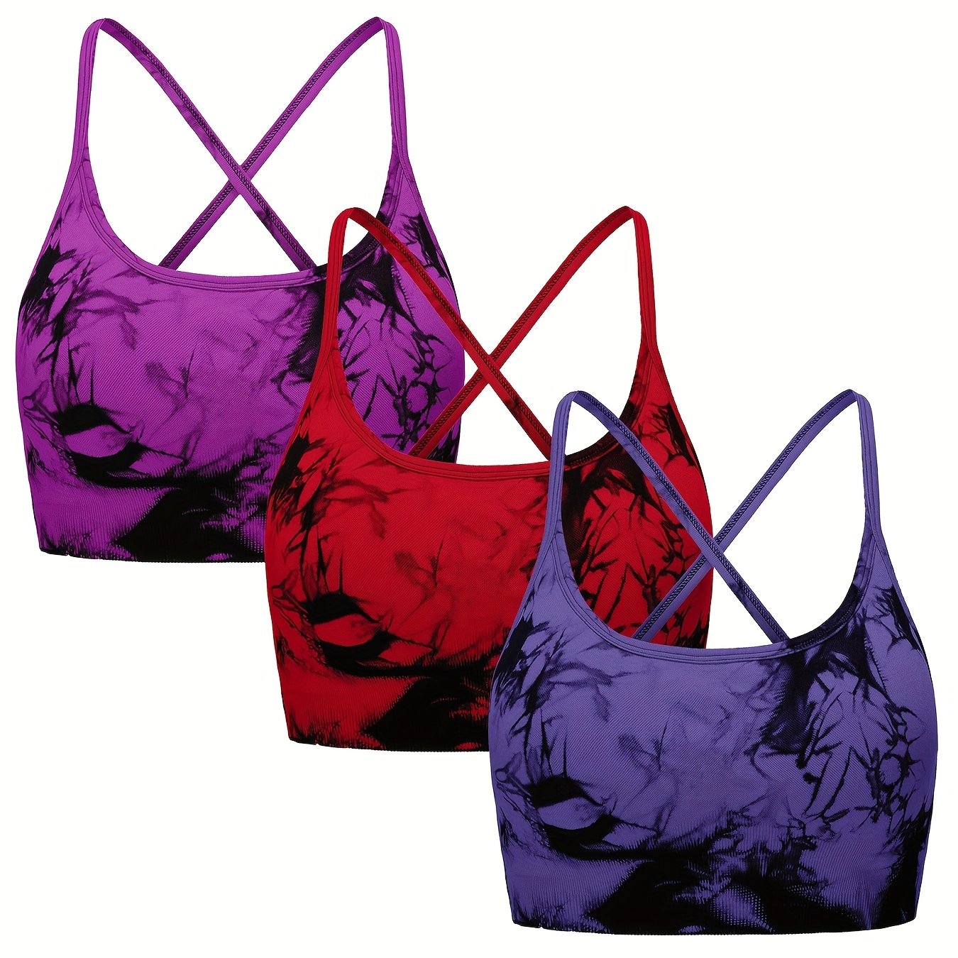 Padded Strappy Sports Bra For Women, Medium Support Yoga - Revitalize Mind Body