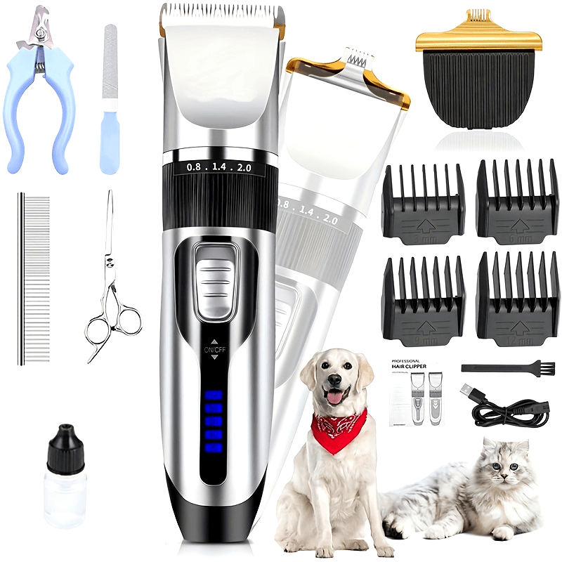 [Electric Pet Hair Trimmer] Cordless Electric Pet Hair Trimmer Set - Quiet, Suitable For Dogs And Cats - Revitalize Mind Body