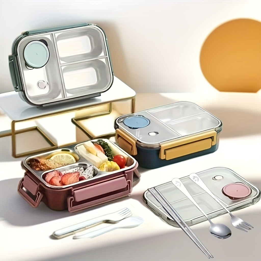 Leak-Proof 3-Layer Bento Box Set With Lid Tableware Microwave Safe - Revitalize Mind Body