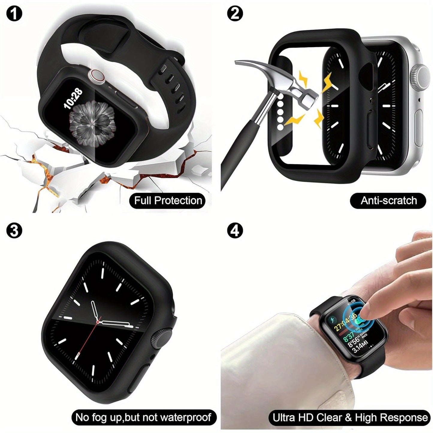 Quanfun 16 Apple Watch Sport Band With Screen Protector