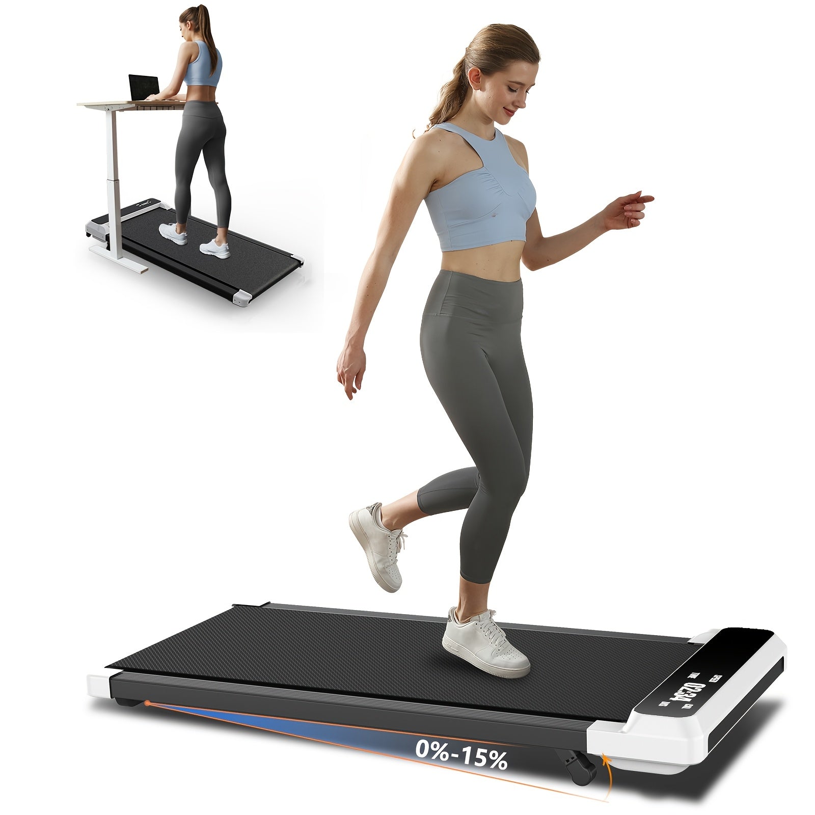 Walking Pad 4in 1 for Walking And Jogging, Under Desk Treadmill for Home Office, Portable Walking Pad Treadmill Under Desk, Desk Treadmill In LED Display, Best for Christmas, Perfect for Thanksgiving - Revitalize Mind Body