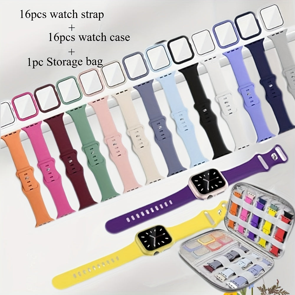 Apple Watch Strap Kit With Screen Protectors And Cases