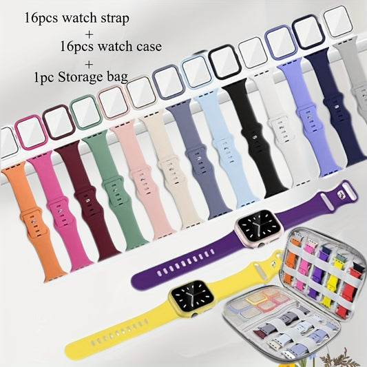 Apple Watch Strap Kit With Screen Protectors And Cases