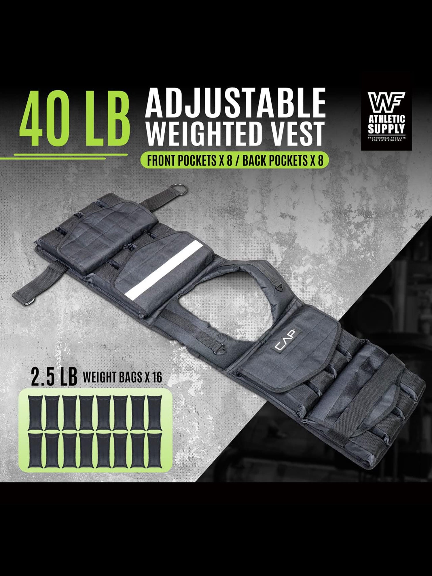 40 LB Adjustable Weighted Vest For Strength Training - Revitalize Mind Body