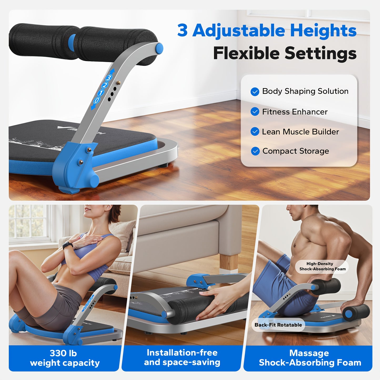 MERACH Multifunctional Abdominal Trainer For Core Strength And Waist Slimming