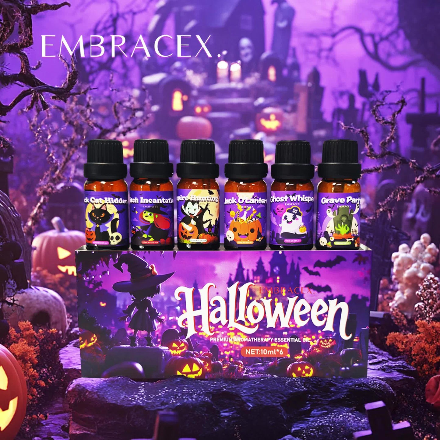 Embracex Halloween Essential Oil Gift Box Aroma Diffuser