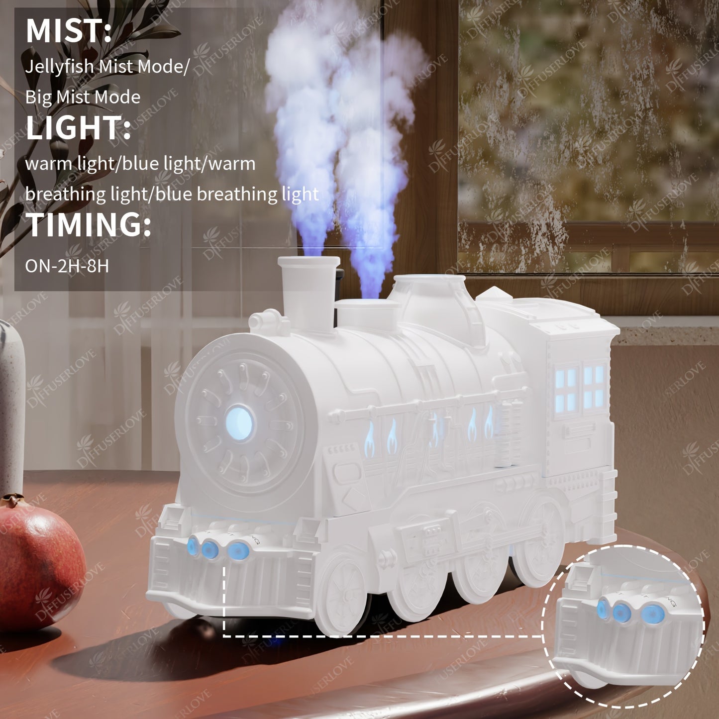 DiffuserLove Essential Oil Diffuser Aromatherapy Humidifier