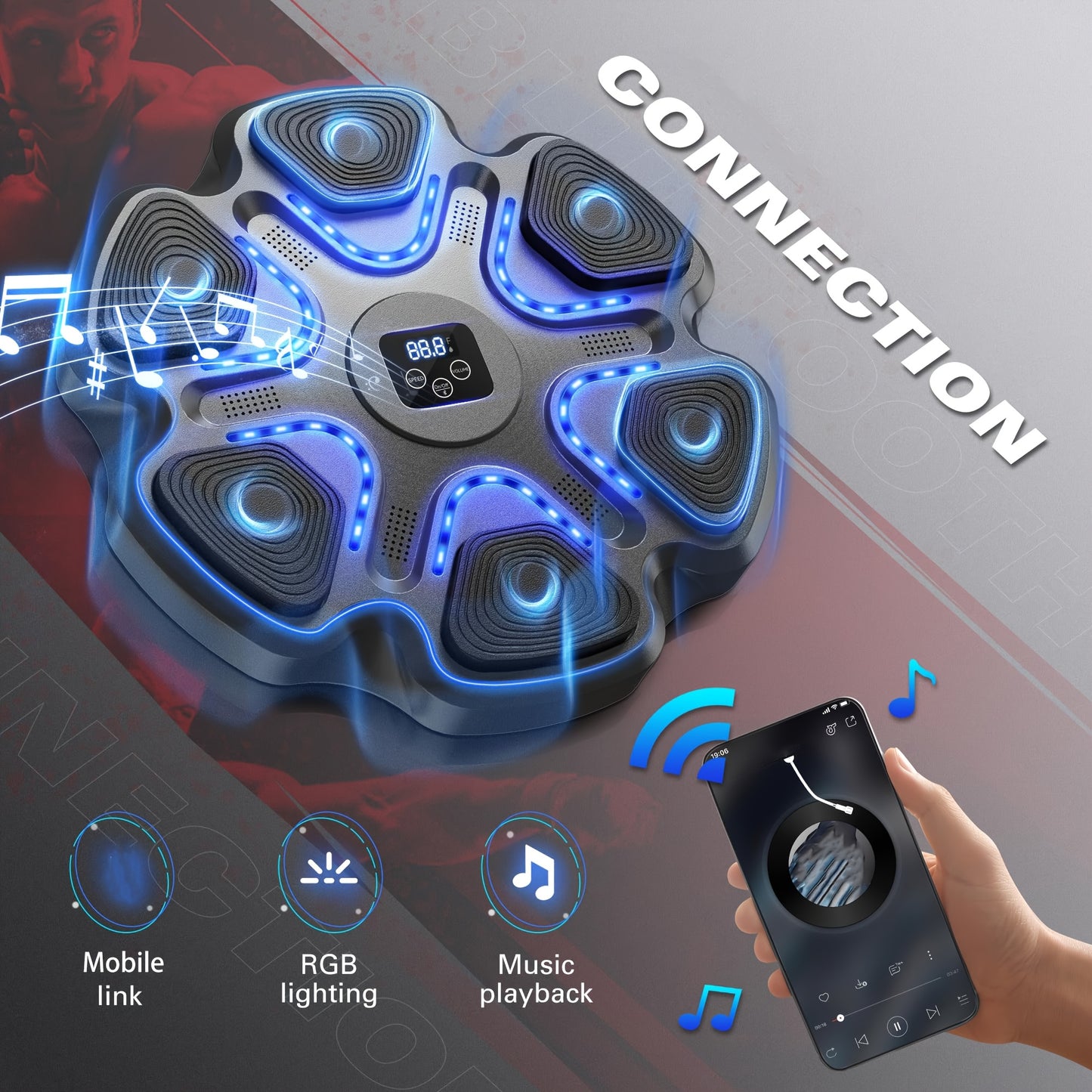 Revitalize Boxing Trainer Wall Mount Two Pairs Of Gloves