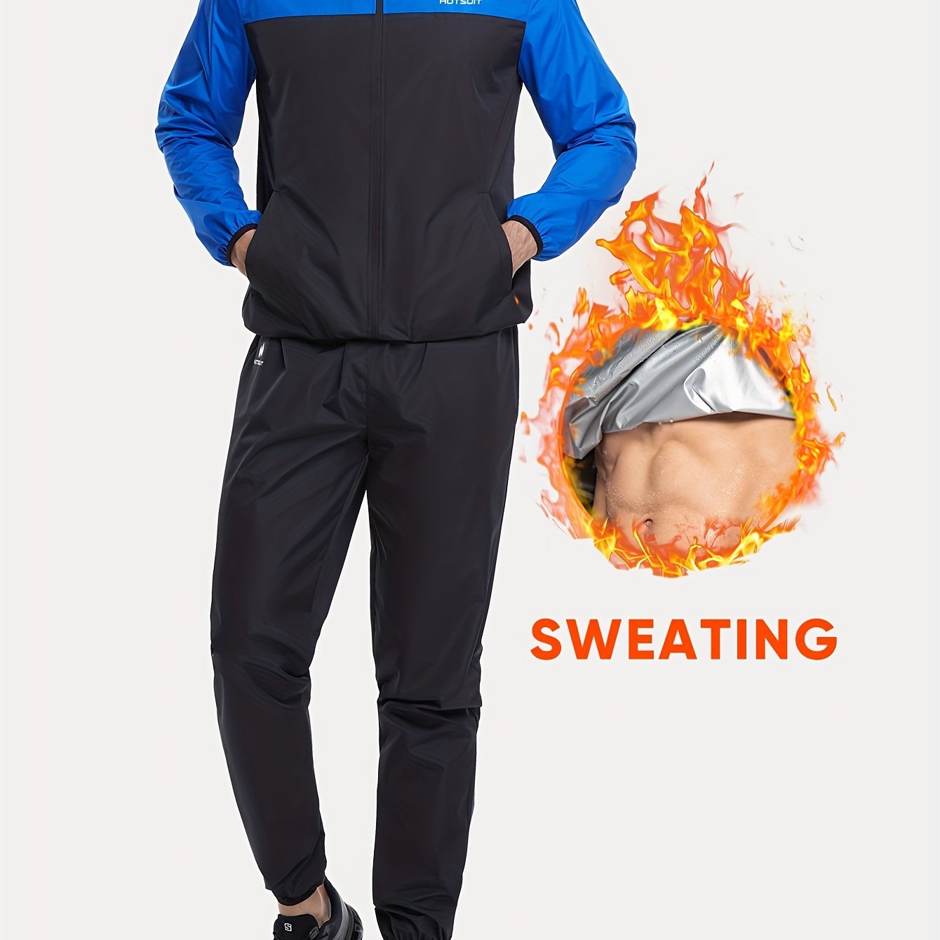 Full Body Sweat Suits HOTSUIT Sauna Suit For Men Gym Workout Exercise Sauna Jacket Pant - Revitalize Mind Body