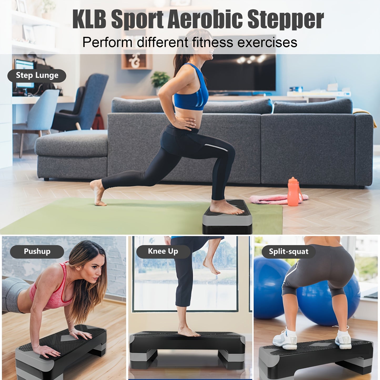 Adjustable Aerobic Stepper Platform for Home Workouts and Fitness Enthusiasts - Revitalize Mind Body