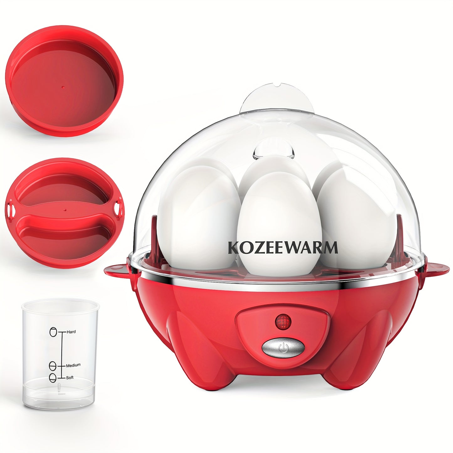 KOZEEWARM Double Layer Egg Cooker Auto Shut Off Boiled Eggs