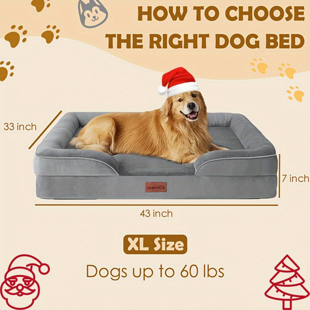 SASTTIE Dog Bed With Detachable Washable Cover And Foam - Revitalize Mind Body