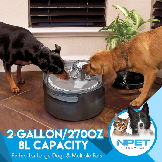 NPET Automatic Dog Water Fountain DF30 High Capacity