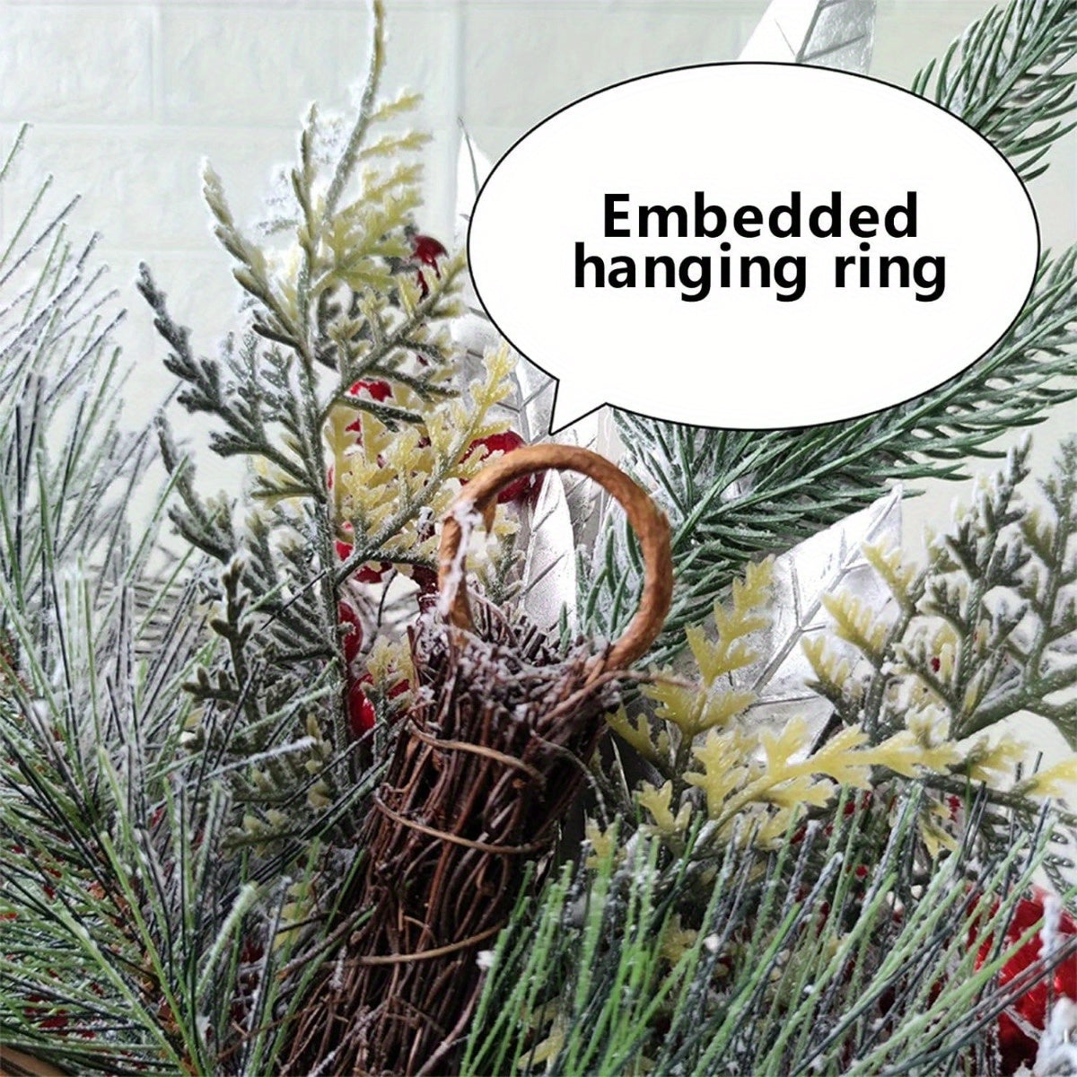 Glam Christmas Teardrop Swag Wreath Red Gold Balls Decor