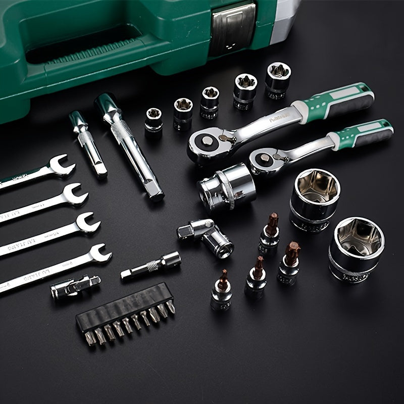 Chrome Vanadium Socket Set With Ratchet Handles And Extensions - Revitalize Mind Body