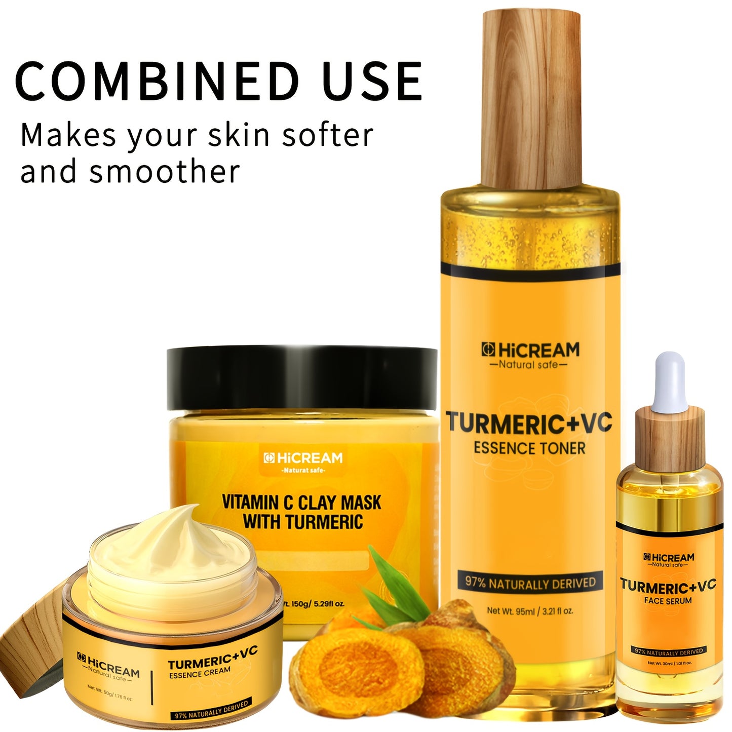 MASKISSE Vitamin C Turmeric 4Piece Skin Care Set Hydrating - Revitalize Mind Body