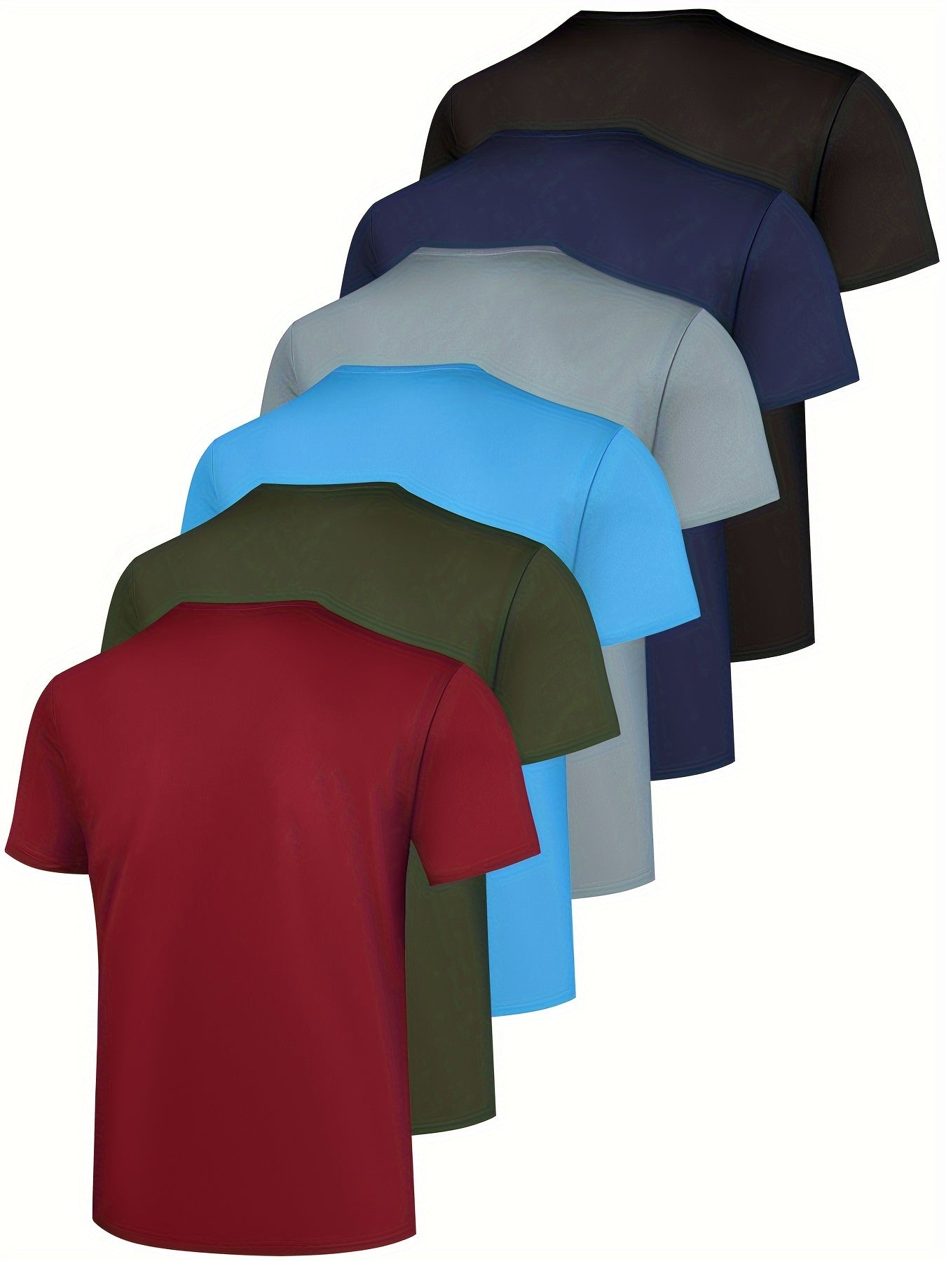 [12 Pack Quick Dry Workout Shirts] 12 Pack Workout Shirts For Men Short Sleeve Athletic Active Tops Quick Dry Crew Neck T Shirt For Running - Revitalize Mind Body