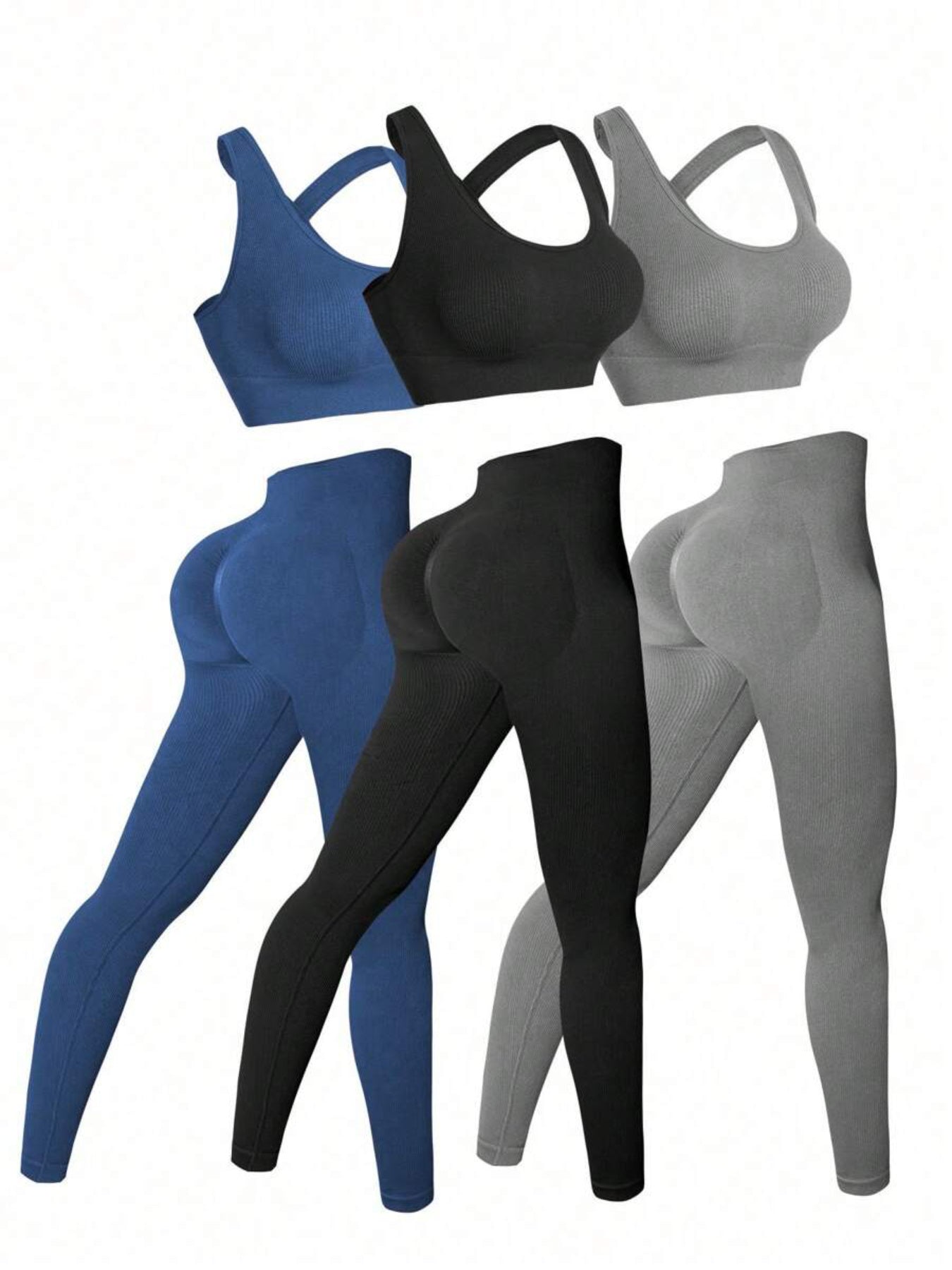 Three Seamless Women's Activewear Sets by NoEnName