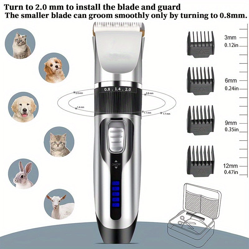 [Electric Pet Hair Trimmer] Cordless Electric Pet Hair Trimmer Set - Quiet, Suitable For Dogs And Cats - Revitalize Mind Body