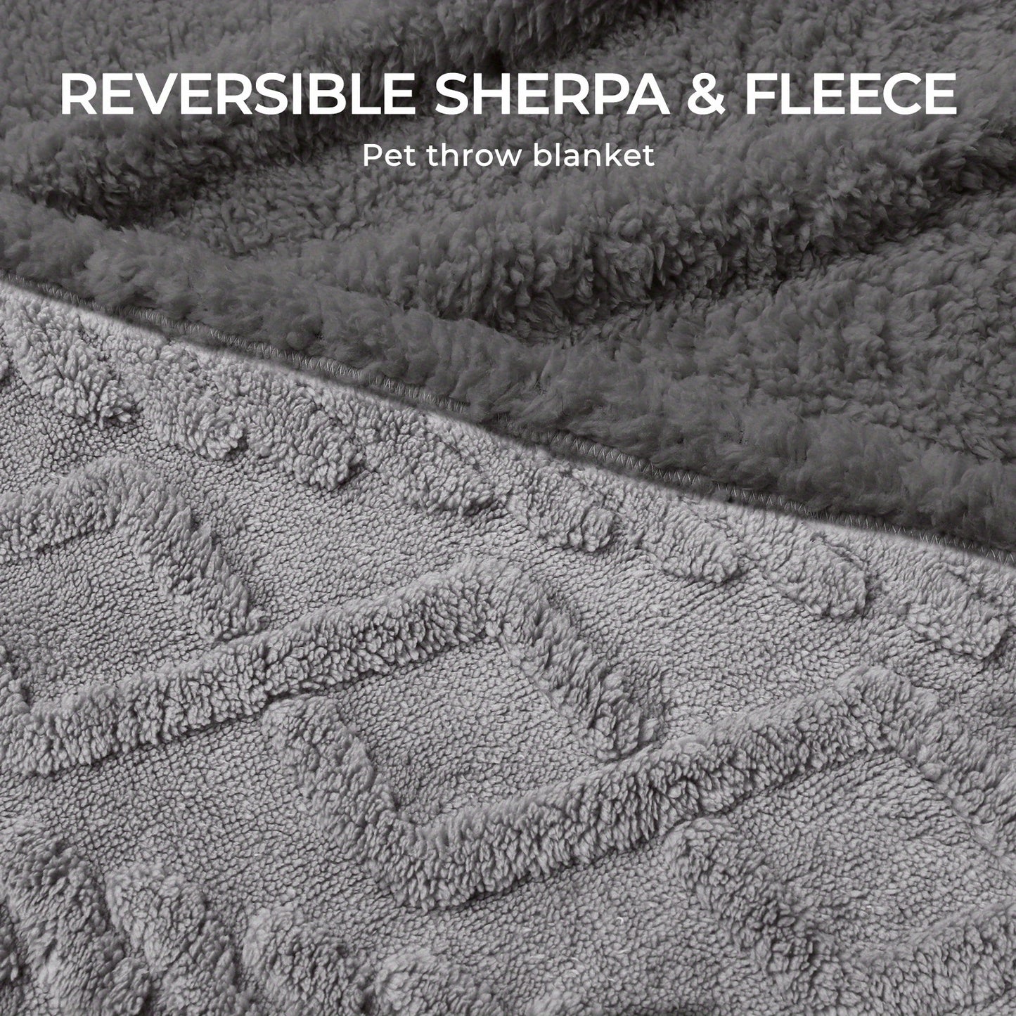 Liquid Pee Proof Pet Blanket With Reversible Sherpa Fleece - Revitalize Mind Body