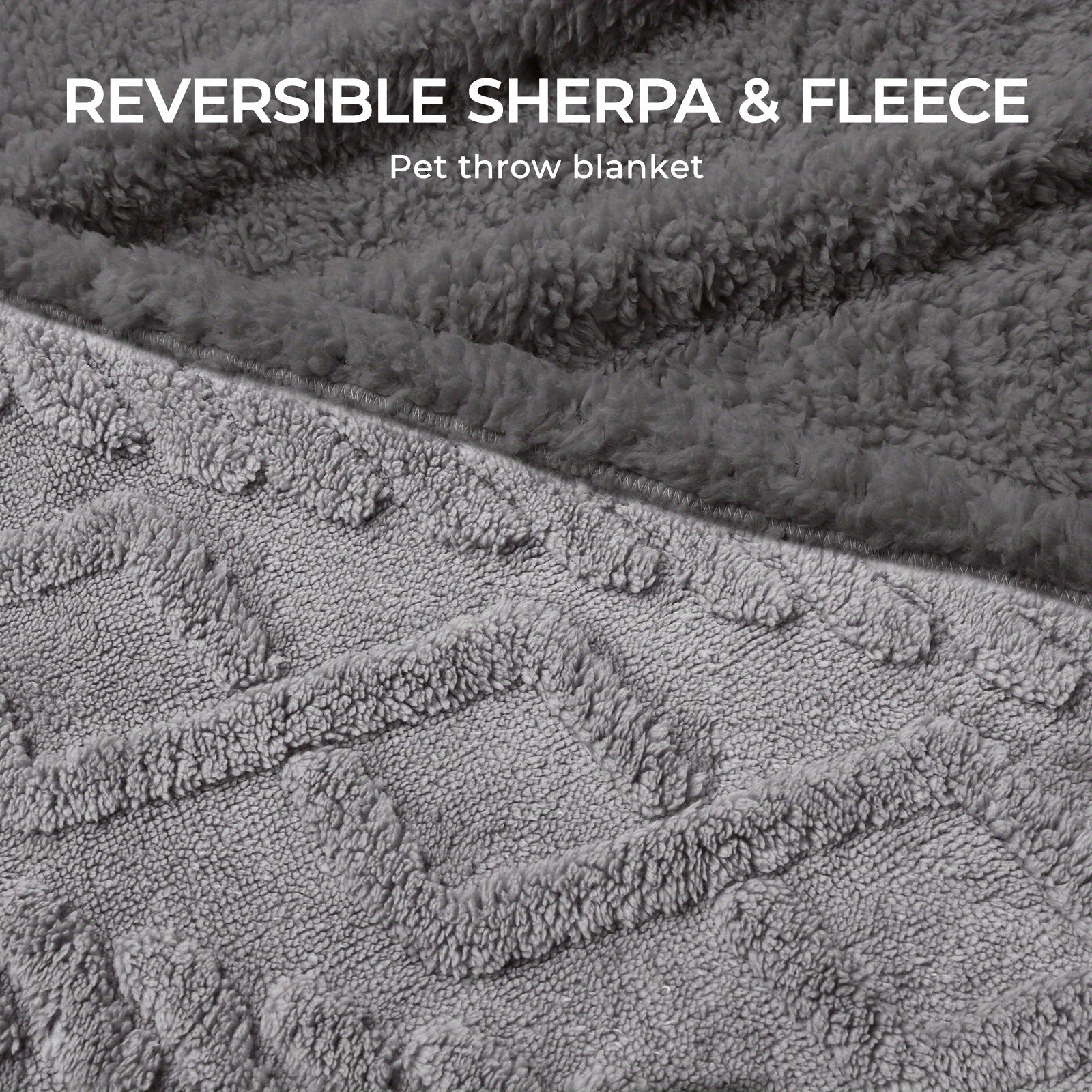 Liquid Pee Proof Pet Blanket With Reversible Sherpa Fleece - Revitalize Mind Body