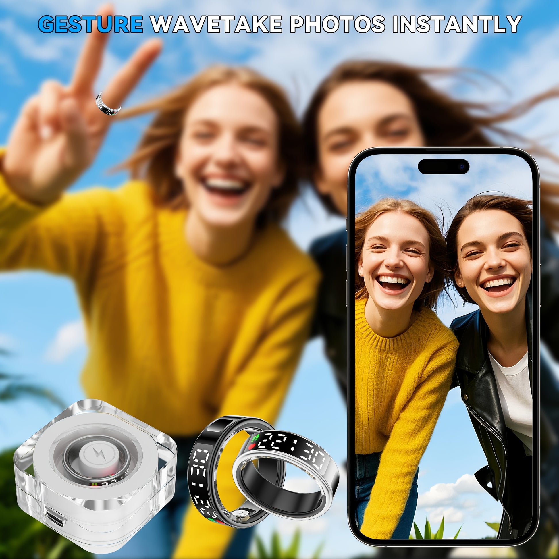[Aura Pro Smart Ring] Aura Pro Stainless Steel Smart Ring | Activity & Sleep Tracker, Swimming Monitor, Gesture Photo Control | Long Battery Life, Portable Charging Case, Father's Day/Mother's Day Tech Gift For Women - Revitalize Mind Body