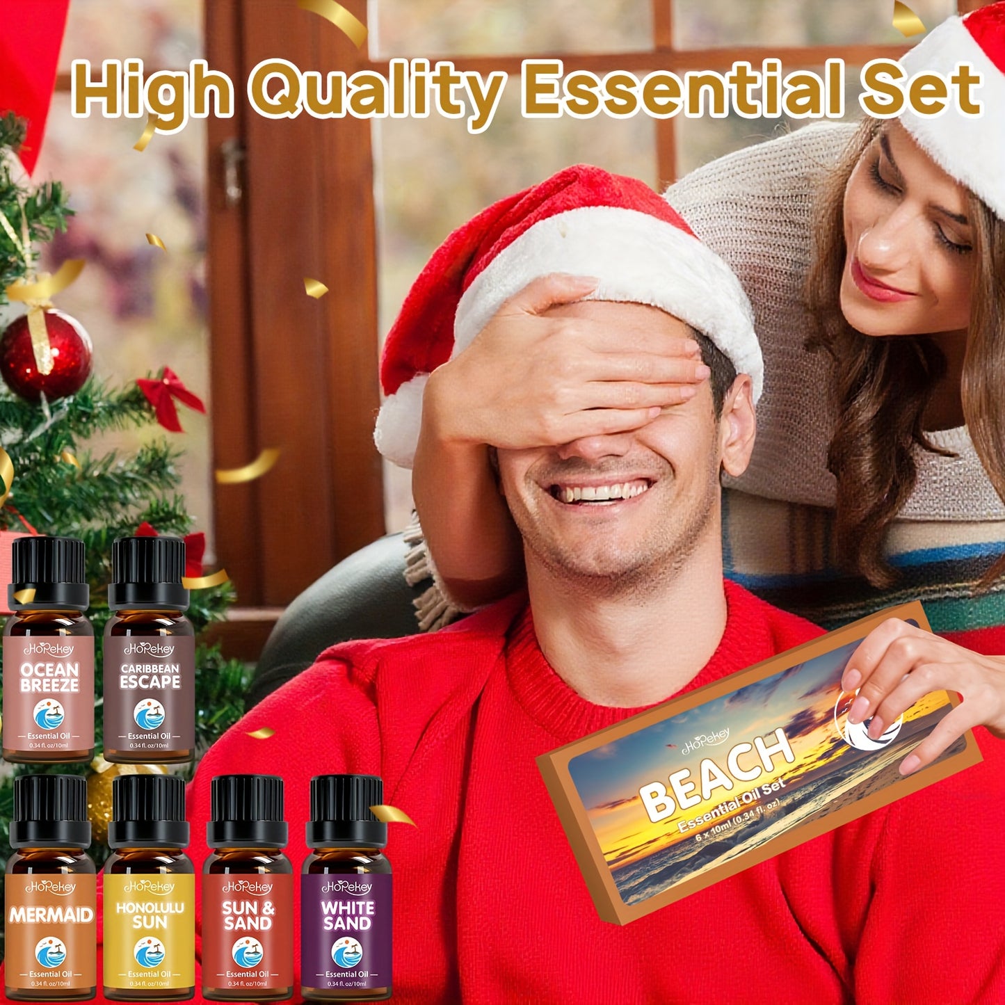 Beach Themed Essential Oil Set For Diffuser And Candles