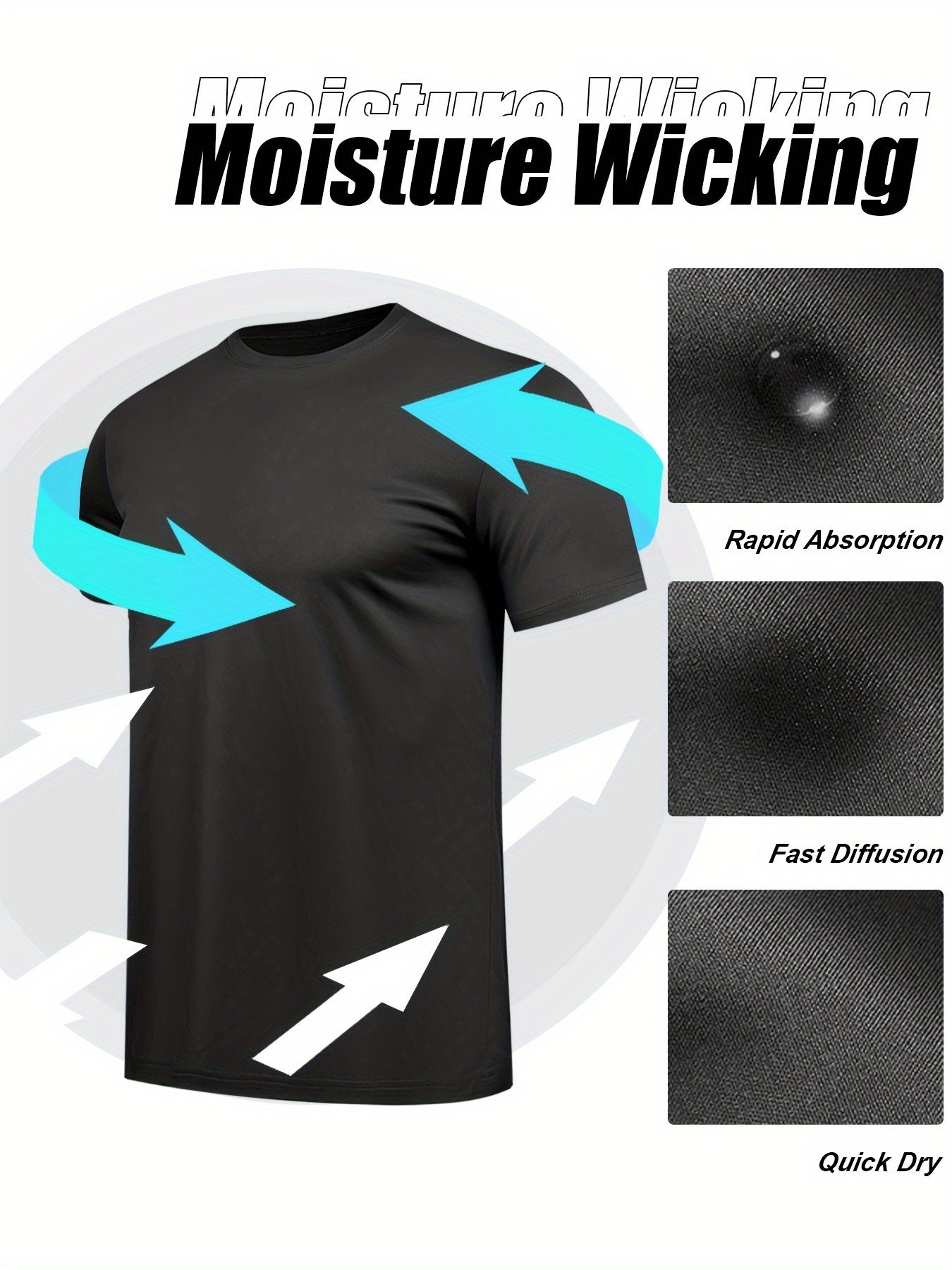[12 Pack Quick Dry Workout Shirts] 12 Pack Workout Shirts For Men Short Sleeve Athletic Active Tops Quick Dry Crew Neck T Shirt For Running - Revitalize Mind Body