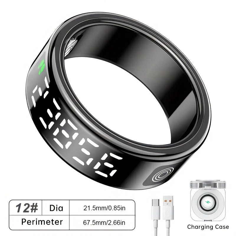 [Aura Pro Smart Ring] Aura Pro Stainless Steel Smart Ring | Activity & Sleep Tracker, Swimming Monitor, Gesture Photo Control | Long Battery Life, Portable Charging Case, Father's Day/Mother's Day Tech Gift For Women - Revitalize Mind Body