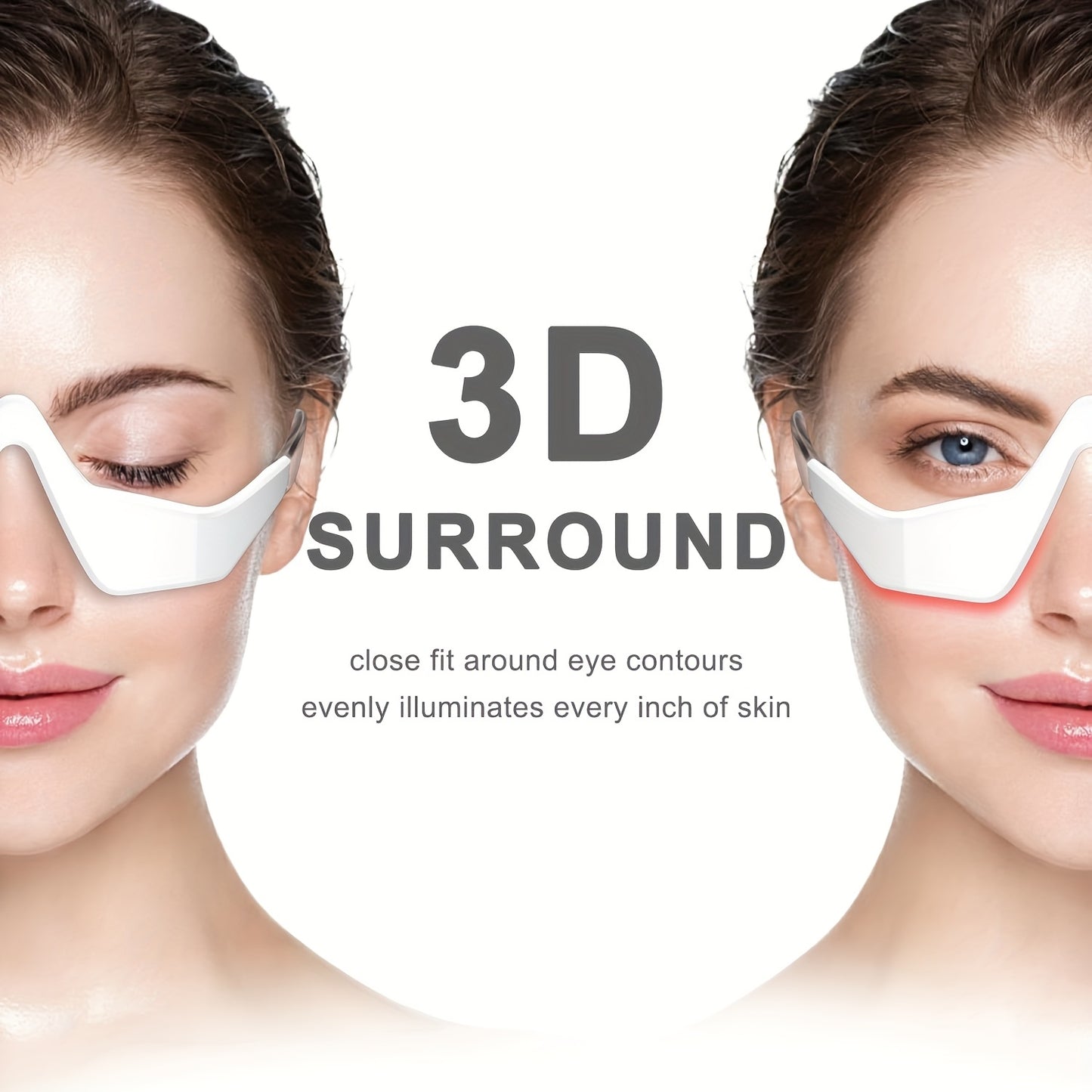KTS Red Light Therapy Under Eye Massager Glasses Puffiness