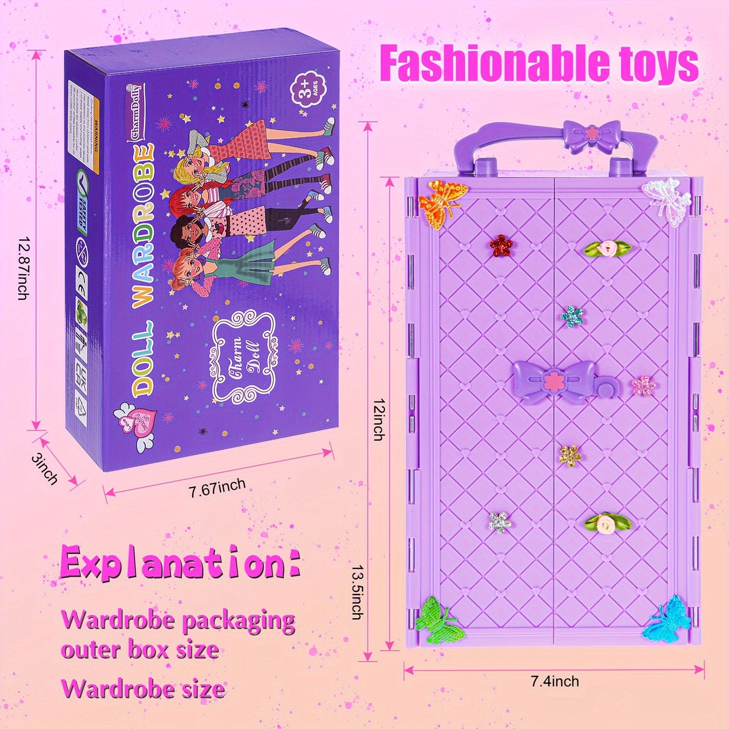 EBUDDY Fashion Doll Closet Set With Dress Up Accessories