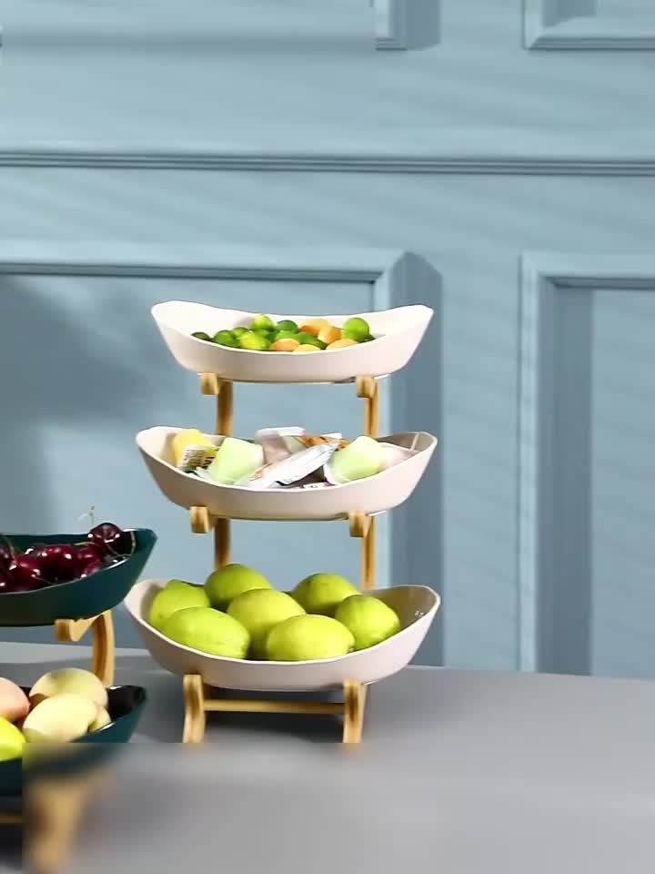 BRODARK Luxury Fruit Stand Double Layer Serving Tray - Revitalize Mind Body