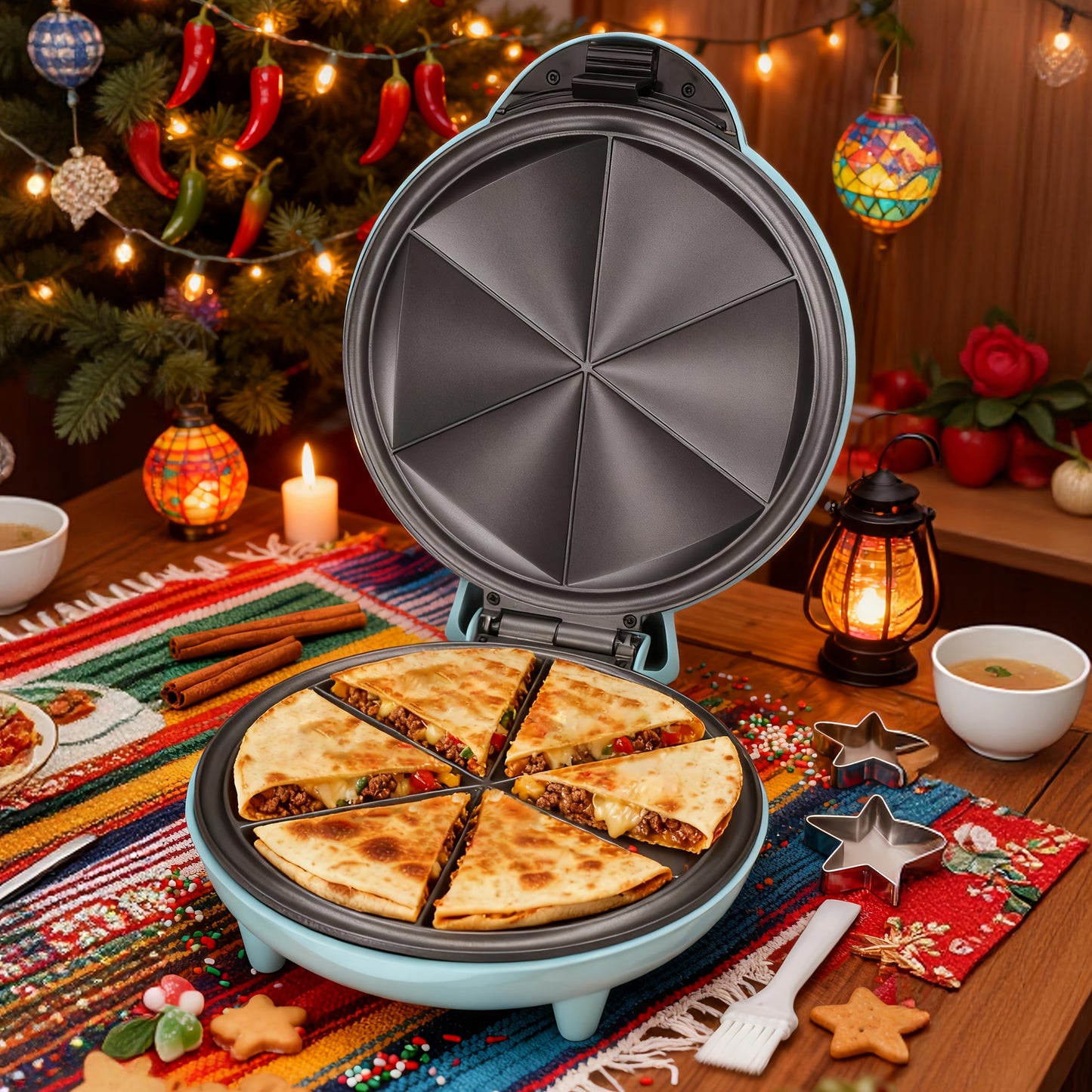 TASTETIDE Electric Quesadilla And Grilled Cheese Maker With Thermostat