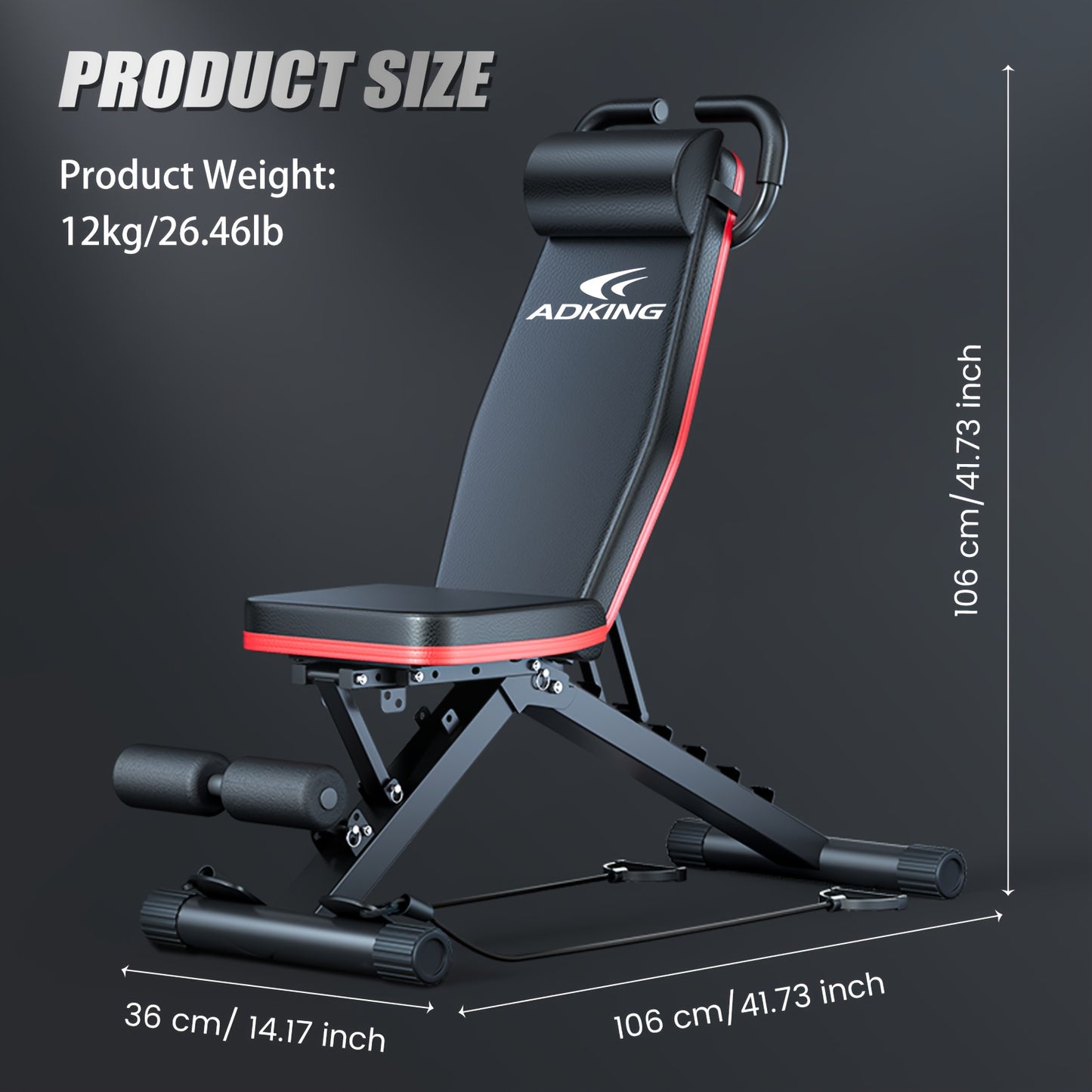 Adjustable Weight Bench for Home Gym Foldable Incline Decline 770lbs