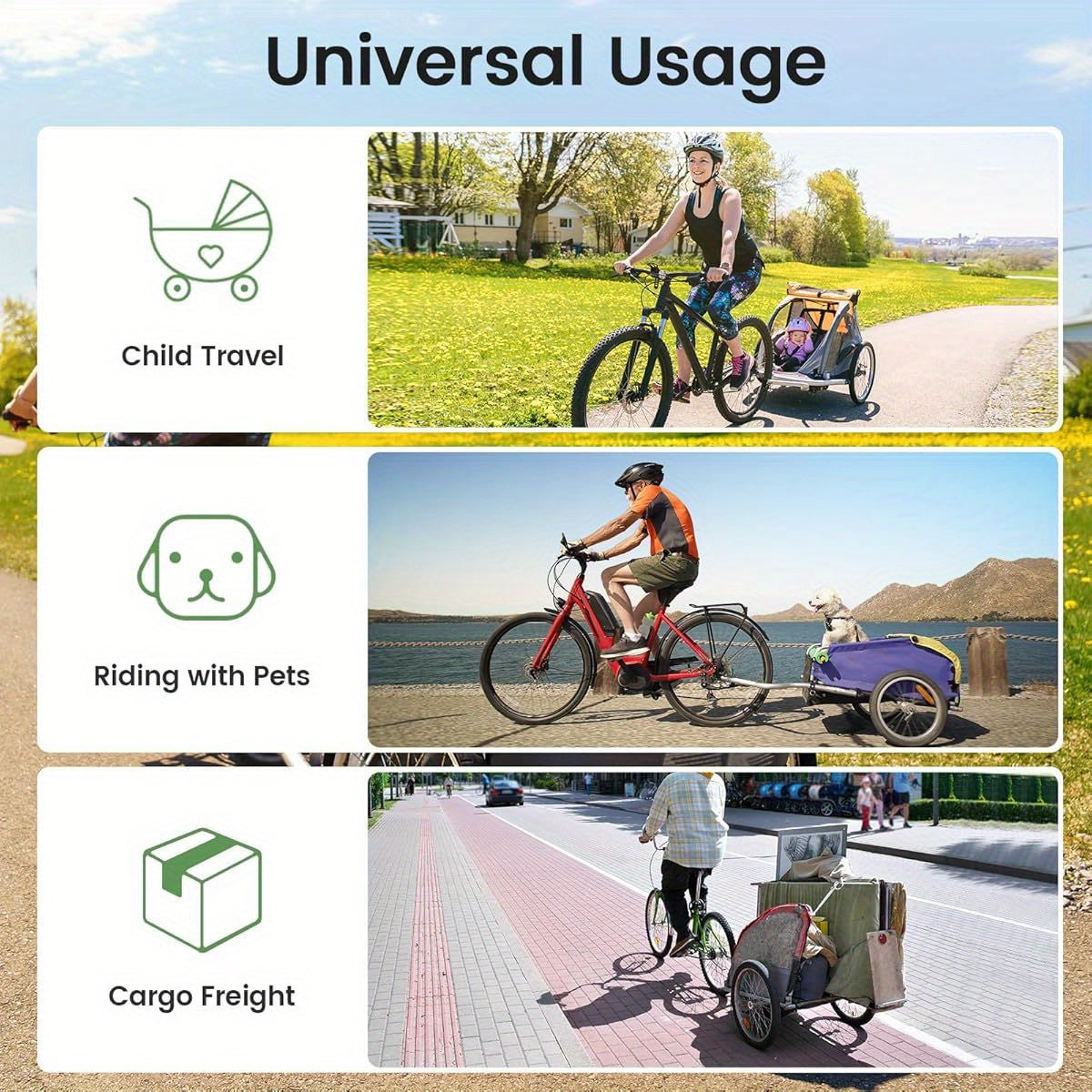 Bike Trailer Hitch, Bicycle Trailer Hitch Coupler for Schwinn, Instep Bike Trailer, Bike Trailer Adapter Attachment for Kids, Pet Bicyle, Cargo Bike Trailer, etc - Revitalize Mind Body