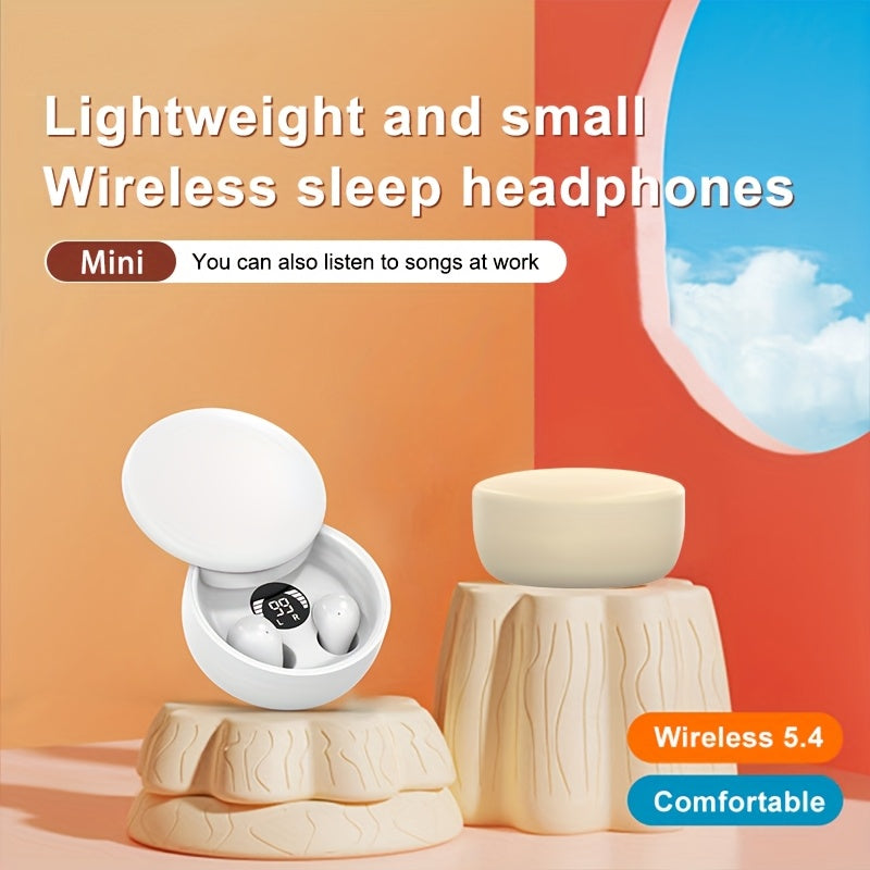 Invisible Sleep Earphones Ultra Thin Wireless Bluetooth With Noise Reduction