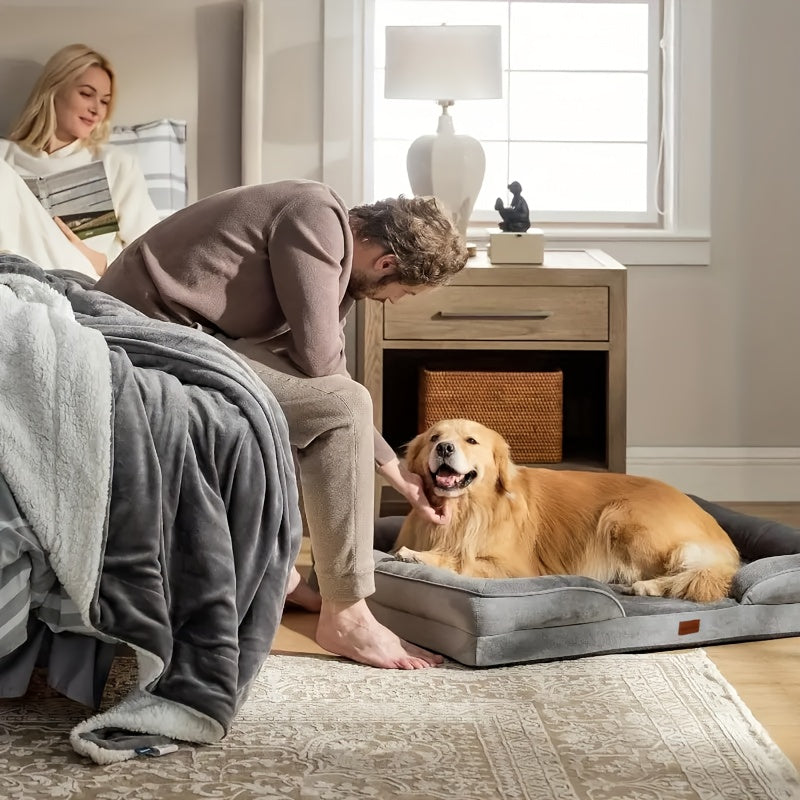 SASTTIE Dog Bed With Detachable Washable Cover And Foam - Revitalize Mind Body