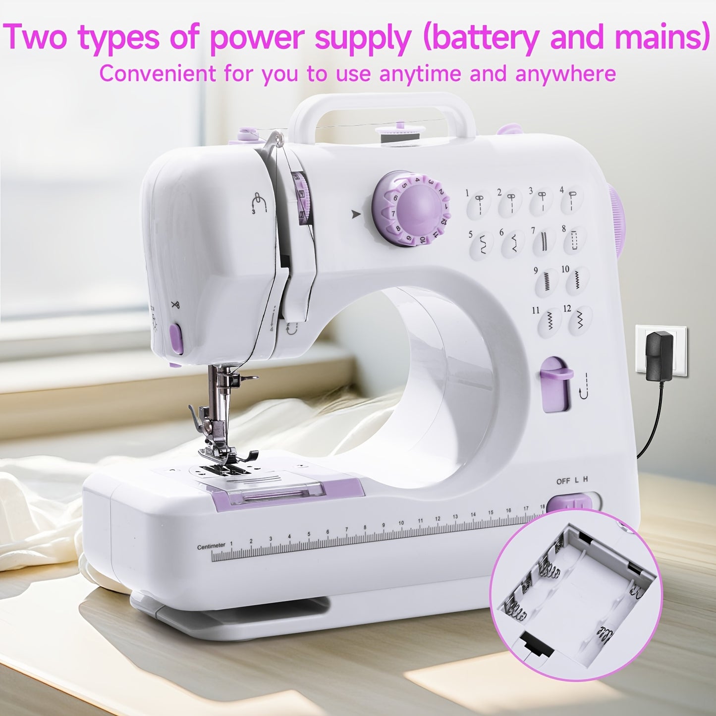 Lovewe Portable Electric Sewing Machine 12 Stitch Patterns