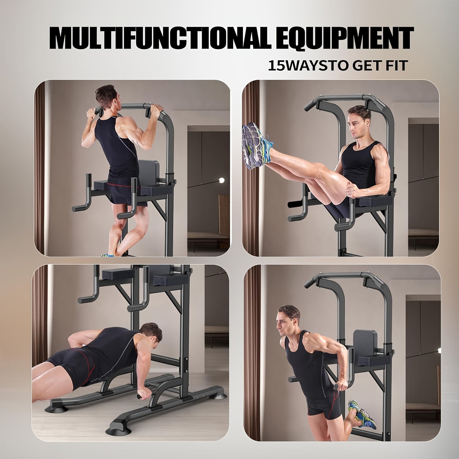 Wall Mount Multigym Station With Dip And Push Up Bars - Revitalize Mind Body