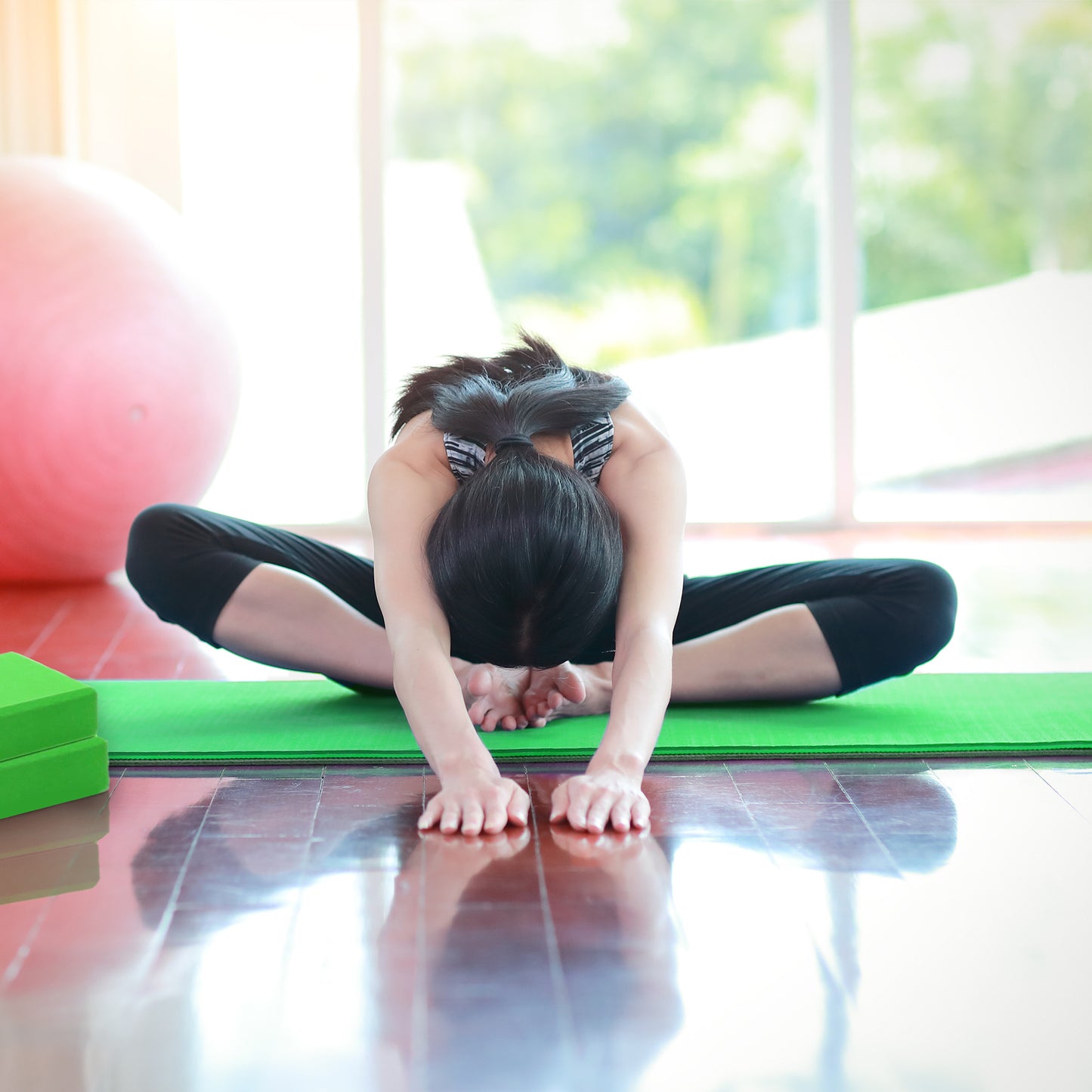 BalanceFrom 7 Piece Yoga Set With Mat Blocks Knee Pad