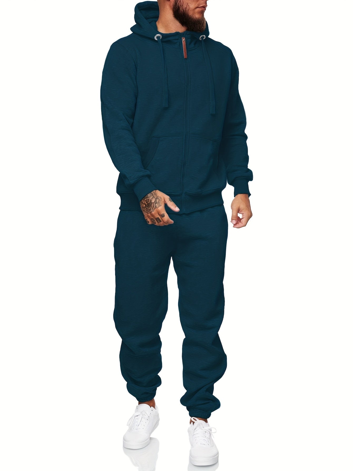 Sweatsuits For Men 2pcs Sets Men'S Tracksuit Set Leisure Suits Sweat Jackets Athletic Jogging Suits Casual Outfits - Revitalize Mind Body