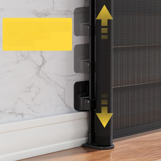 Versatile Retractable & Pet Gate, No Drilling Required - Black Nylon Mesh, Extends 55" Wide, 33.9" High, Ideal for Doorways, Stairs, Hallways, Decks, and Porches, Retractable Doorway Gate|Versatile Home Gate|Durable Nylon Mes - Revitalize Mind Body