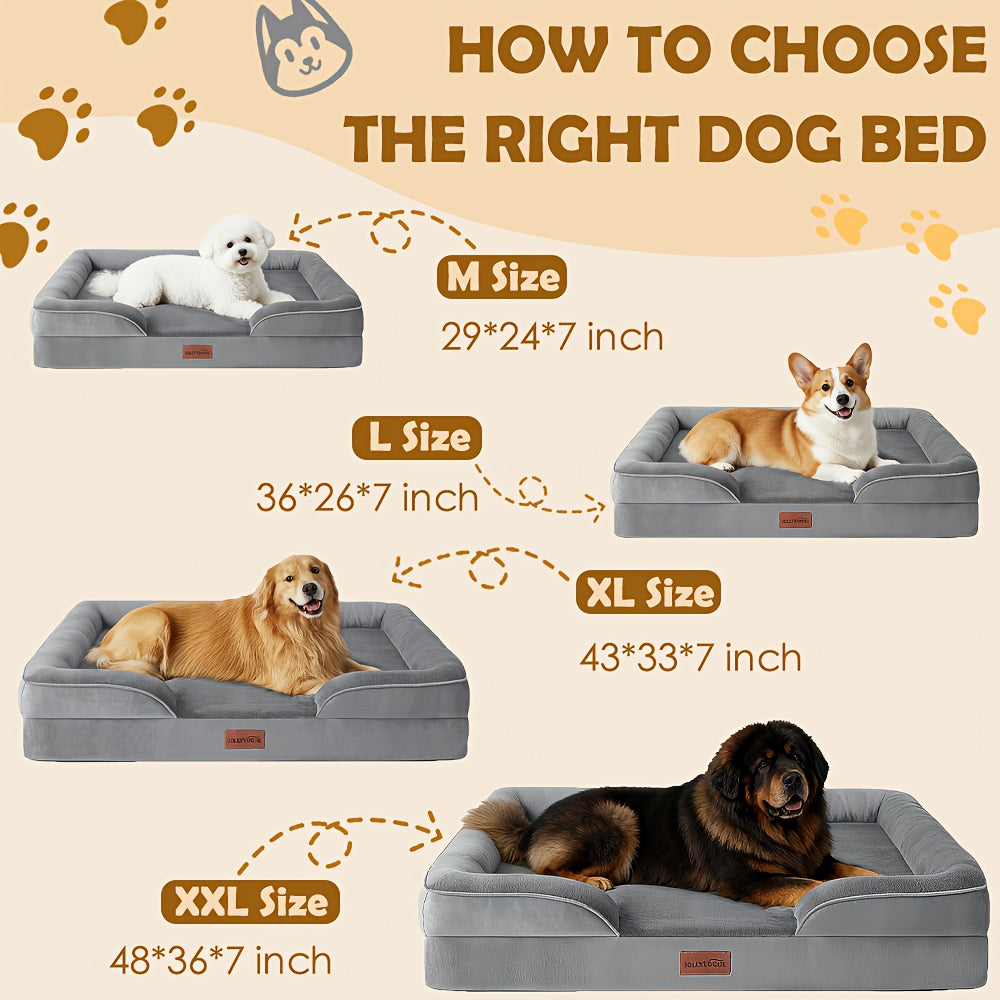 SASTTIE Dog Bed With Detachable Washable Cover And Foam - Revitalize Mind Body