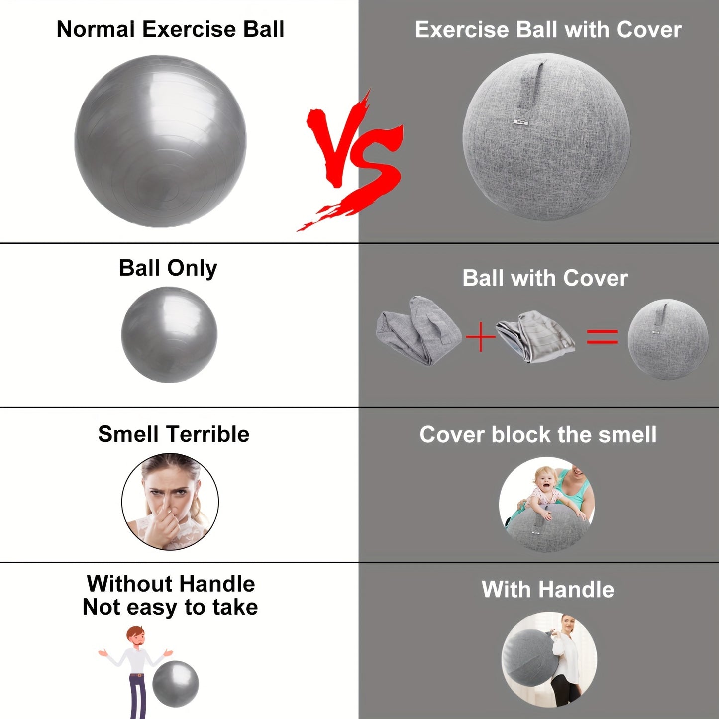 TOKSAY Balance Ball Chair For Home Office Posture Support - Revitalize Mind Body