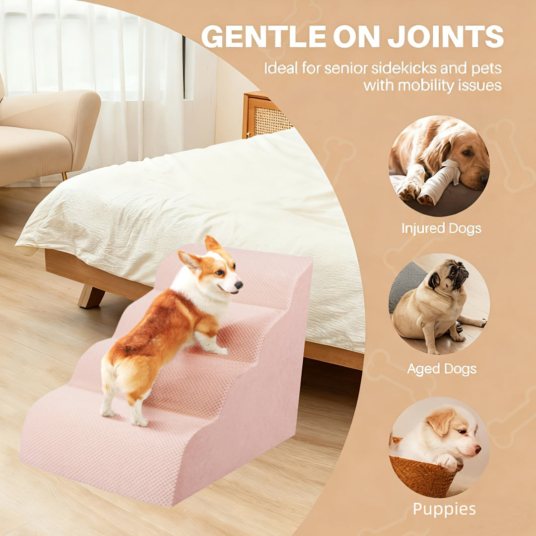 NIUBYA Premier Wide Dog Stairs with Non Slip Bottom
