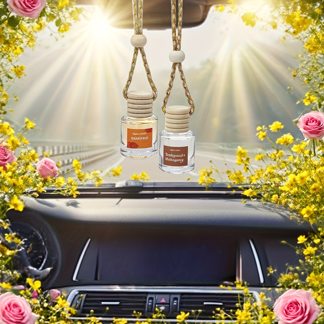 Teakwood Car Air Freshener Long Lasting Diffuser Scent