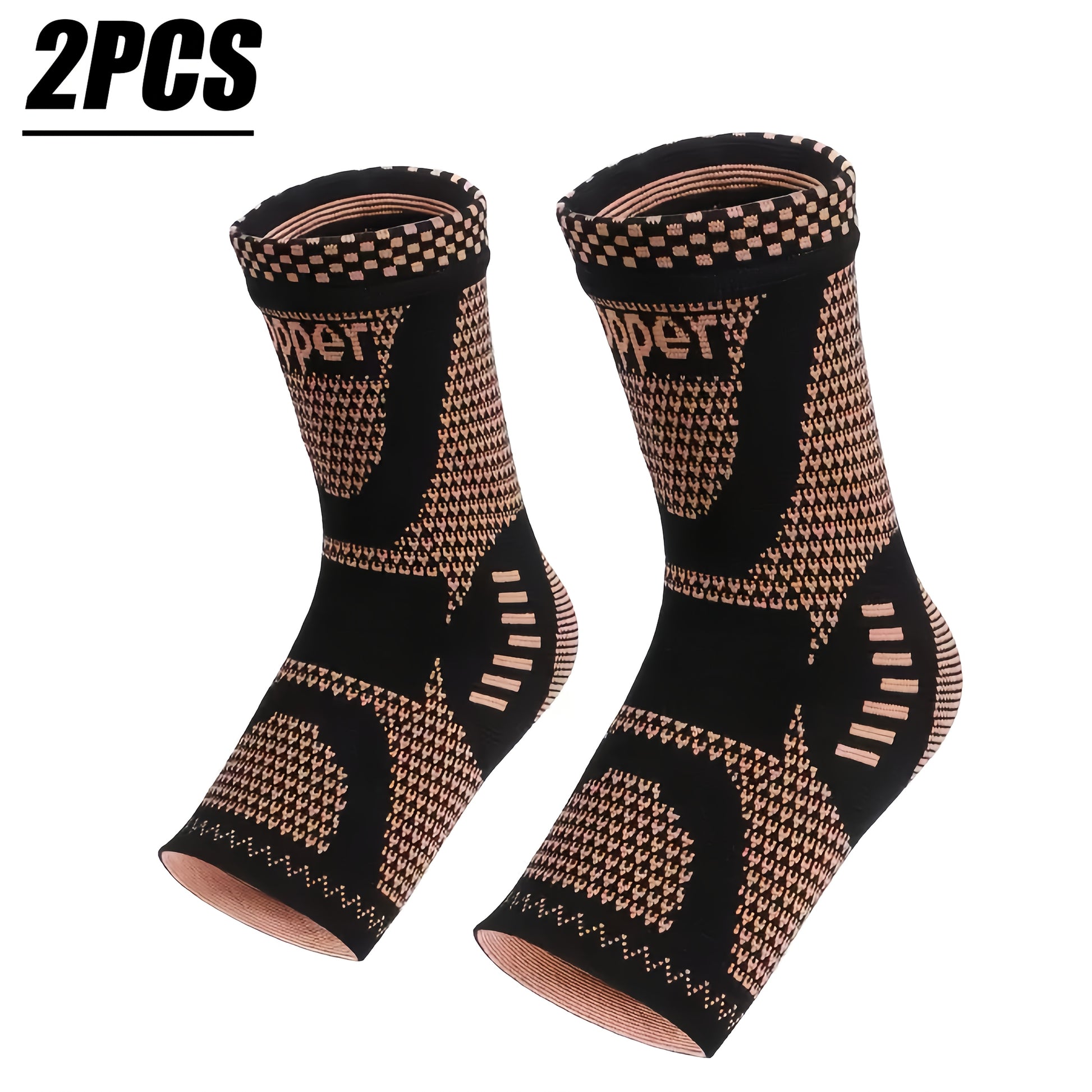 ROORUNS Ankle Support Brace Copper Fiber Compression Sleeves for Running - Revitalize Mind Body