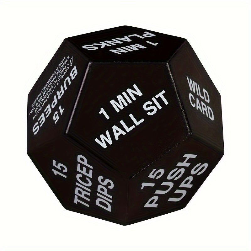 12-Sided Fitness Dice Motivational Roller For Home Workouts